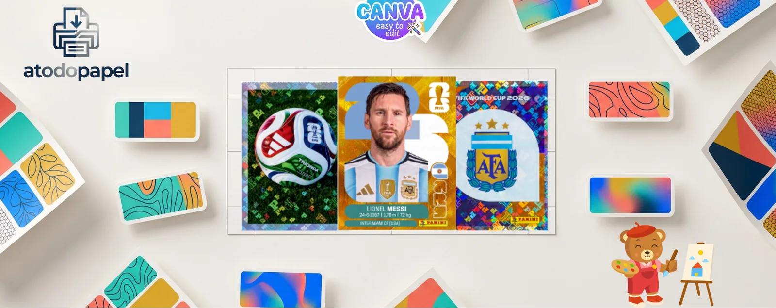Stickers, figuritas del mundial y papelería impresa por A Todo Papel